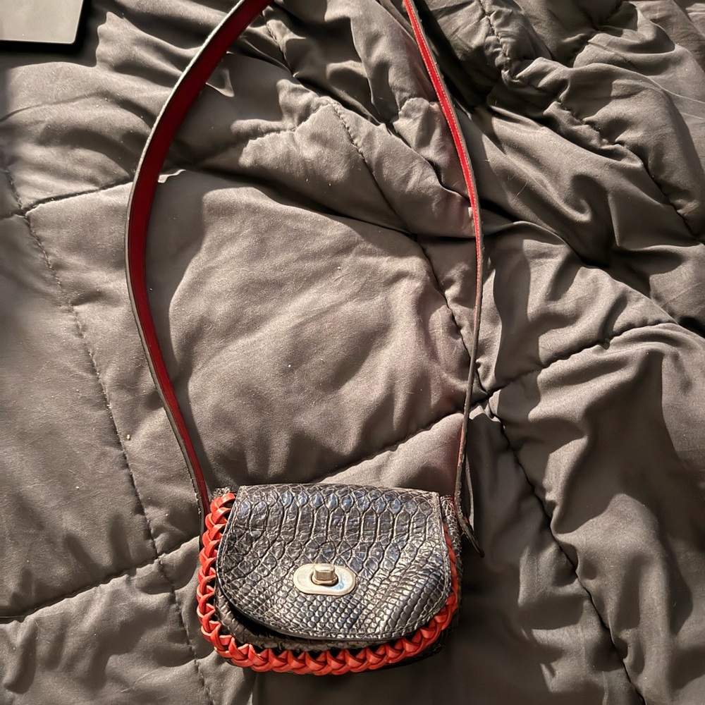 Chic Black and Red Crossbody Bag